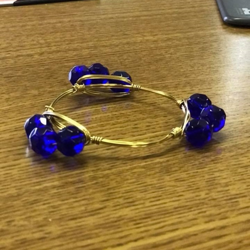 bourbon & boweties inspired wire wrapped bracelet